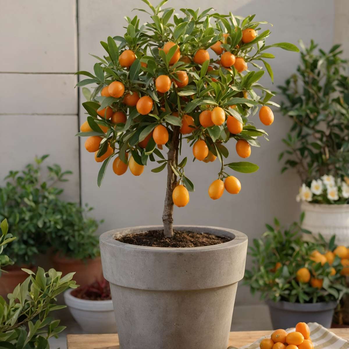 Fruit Trees Citrusväxter - Set Om 3 - Citrus Limon - Höjd 25-40Cm - ⌀9Cm