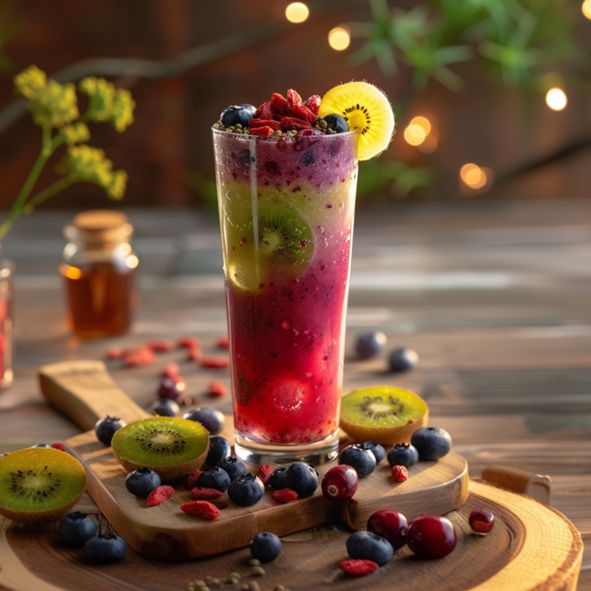 Fruit Trees Fruktträd - Set Om 4 - Actinidia, Vaccinium, Lycium - Höjd 25-40Cm - ⌀9Cm