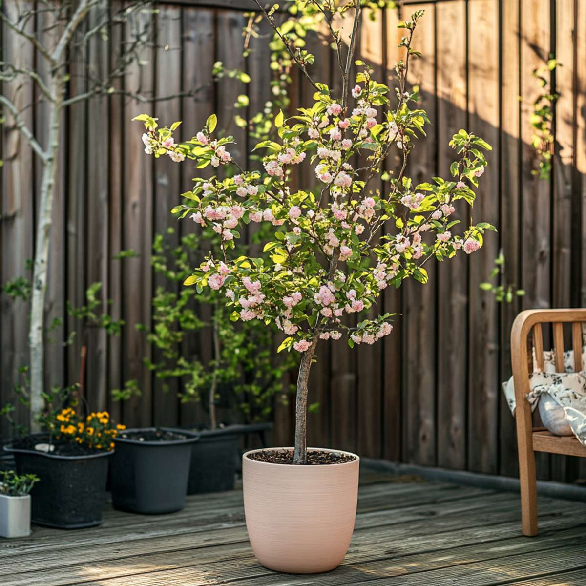 Fruit Trees Persikaträd - Set Om 2 - Prunus 'Bonanza' - Höjd 60-70Cm - ⌀15Cm